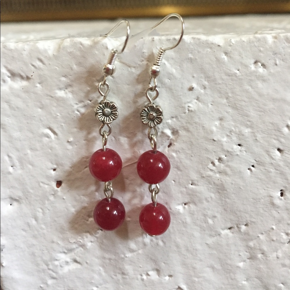 NWOT Natural Tourmaline Earrings + Sterling Sil…